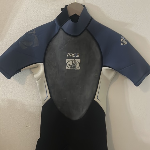 pro 3 body glove surfer multi-purpose spring shorty wetsuit blue gray black - Picture 8 of 16